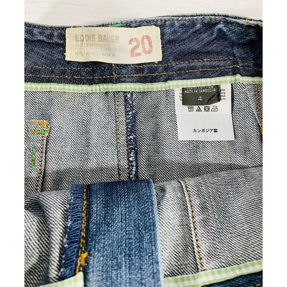 Eddie Bauer Outdoor Outfitters Jean Denim Skirt Womens Sz 4 Classic Blue Cotton - Picture 5 of 11